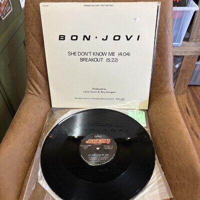 BON JOVI She Don’t Know Me PROMO 12” EP 1984 MERCURY PRO 266-1 DJ Promotional