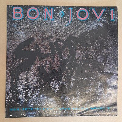 Bon Jovi Slippery When Wet LP Vinyl Record 1986 Vertigo VERH 38 UK Press Rock