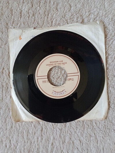 Shangri-Las Leader of the Pack/(Remember) Walking in the Sand OLD GOLD 7"