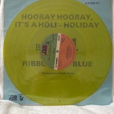 Boney M- 12” Single Yellow Hooray Hooray, It's A Holi-Holiday Vinyl 1979 VG++ ea