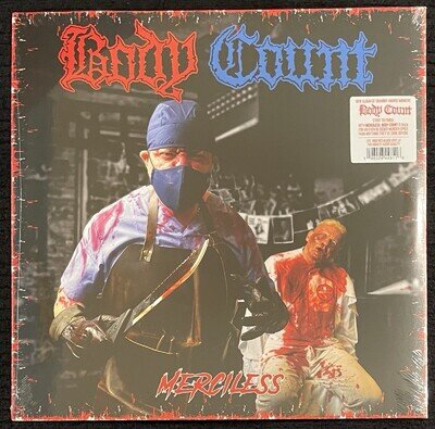 Body Count-Merciless Red Blood Spot ( Ultra Clear) LP Signed Insert 500 Copies