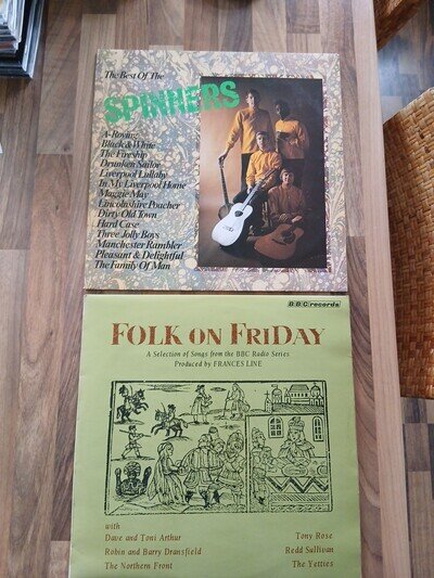 Folk X 2. Vinyl Lp.Folk On Friday/ The Best Of The Spinners.