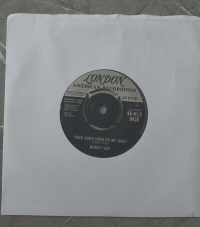 Bobby Vee – Take Good Care Of My Baby (1961) 7" Single London 45-HLG 9438