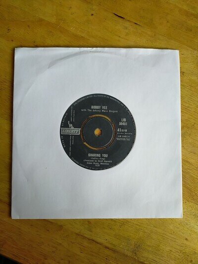 Bobby Vee 7" Single Liberty LIB 55451 TESTED Sharing You/At A Time Like This