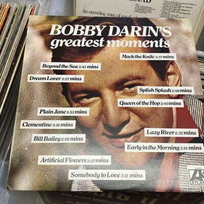 Bobby Darin Bobby Darin's Greatest Moments Vinyl Record EX/VG - Atlantic 1974 LP