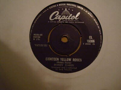 BOBBY DARIN, EIGHTEEN YELLOW ROSES, CAPITOL RECORDS 1963 EX+