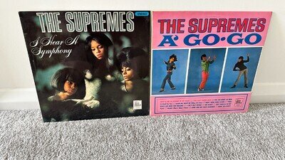 THE SUPREMES - I Hear A Symphony/A' Go-Go - 2 x UK 1st LP Lot ~MOTOWN~ EX/VG