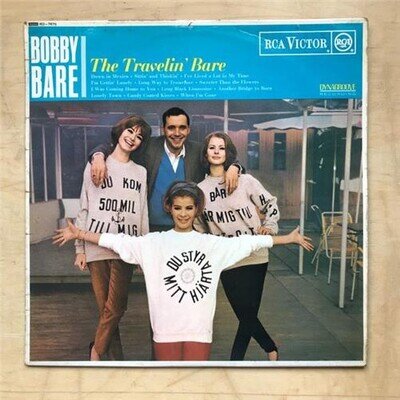 BOBBY BARE TRAVELIN' BARE LP 1964 MONO - LIGHT USE ON RECORD - STAINING ON BACK