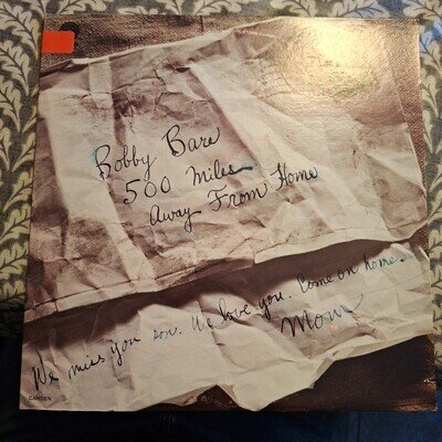 BOBBY BARE "500 MILES AWAY FROM HOME" REISSUE VINYL LP USA 1975