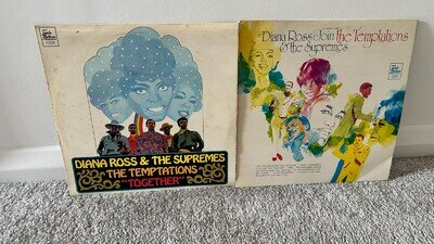 Diana Ross Join The Temptations & The Supremes - 2 x UK 1st LP Lot ~MOTOWN~ VG+
