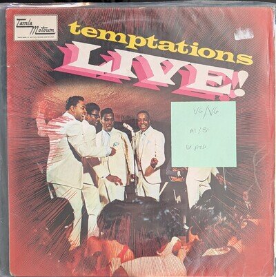 The Temptations Temptations Live! Vinyl Record VG/VG TML11053 1966