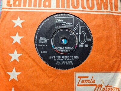 THE TEMPTATIONS - AIN'T TOO PROUD TO BEG - UK TAMLA TMG 565 - VG++ to EX