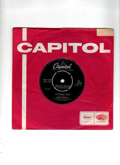 BOBBIE GENTRY - LOUISIANA MAN / COURTYARD. UK 1968 ORIG 7" & CO/SLEEVE. N/MINT