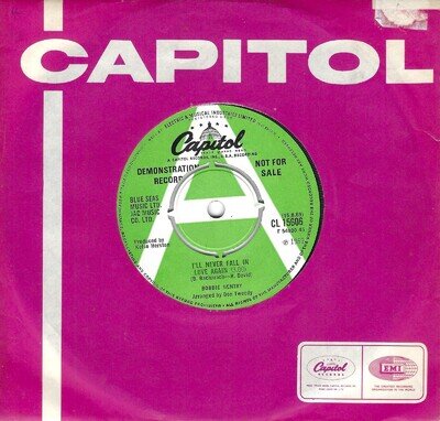 BOBBI GENTRY I'LL NEVER FALL IN LOVE AGAIN UK DEMO SINGLE PROMO