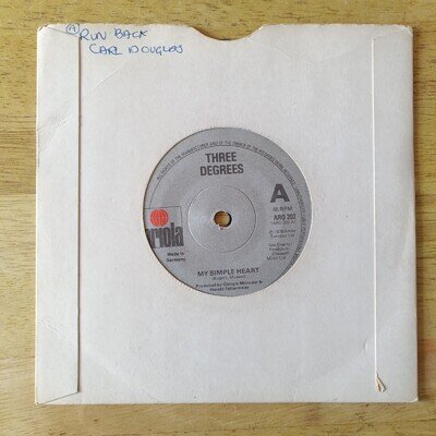 The Three Degrees: My Simple Heart / Hot Summer Night 7" Single Tested ARO 202