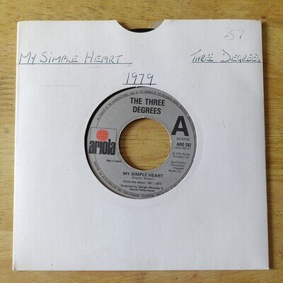 The Three Degrees: My Simple Heart 7" Single Tested ARO 202