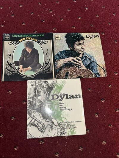 3 Rare Bob Dylan EP Vinyl Records
