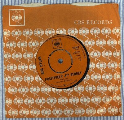 Bob Dylan -Positively 4th Street / From A Buick 6 Rare CBS Textured Orange Label