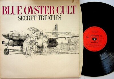 BLUE OYSTER CULT- Secret Treaties LP (1974 UK Vinyl EX+) 1st Press A1 B1 Inner