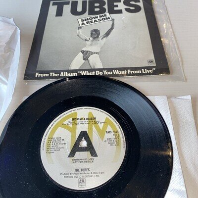 THE TUBES - 7" SINGLE: SHOW ME A REASON Promotion Copy Not for Sale 1979 A&M
