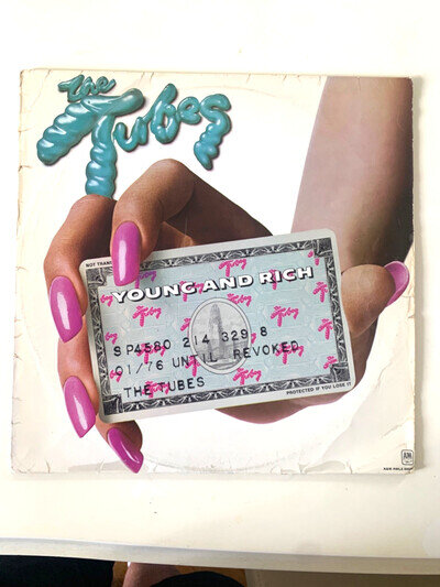 THE TUBES - YOUNG AND RICH , CUSTOM INNER SLEEVE ORIG VINYL LP PUNK / NEW WAVE