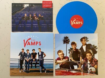 The Vamps - Meet The Vamps - Blue Vinyl Record LP - SIGNED PRINT