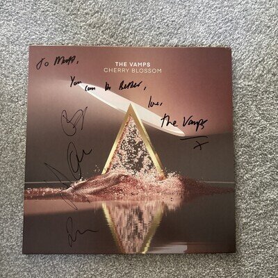 The Vamps Cherry Blossom 12” Vinyl Signed Autographed