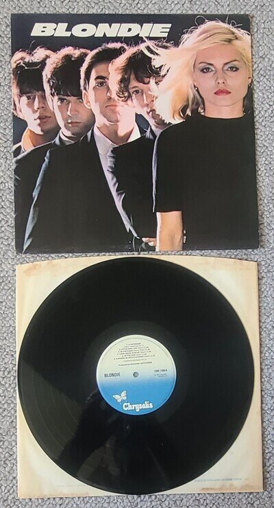 BLONDIE-BLONDIE-ORIGINAL UK ISSUE ALBUM ON CHRYSALIS RECORDS-1977-VGC