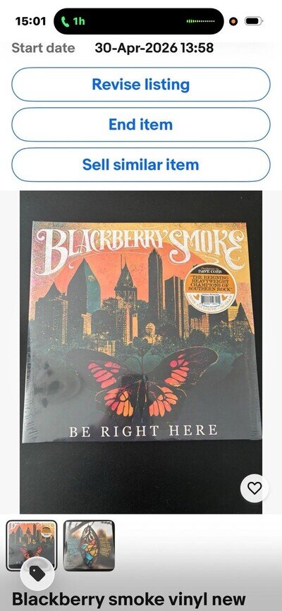 Blackberry Smoke - Be Right Here BLACK VINYL LP