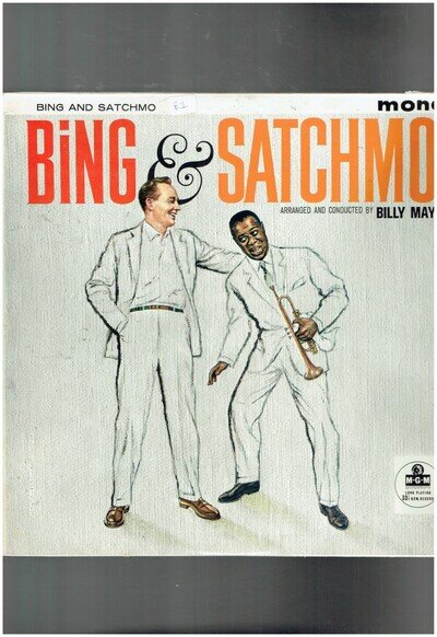 BING CROSBY & LOUIS ARMSTRONG BING & SATCHMO MONO VINYL ALBUM