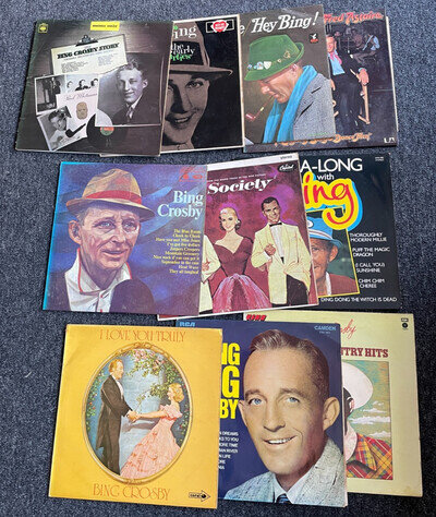 BING CROSBY 12” Vinyl Records 10 Albums The Bing Crosby Story and others