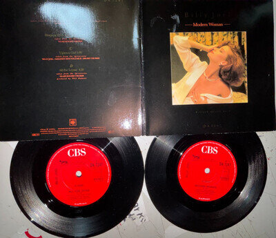 Billy Joel 'Modern Woman' (gatefold sleeve 2 x records) 7" singles Double Disc
