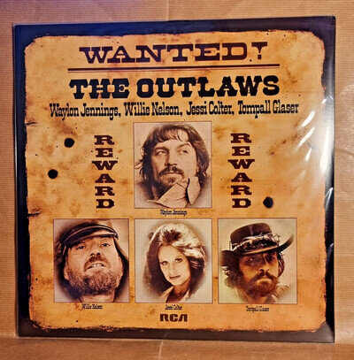 WAYLON JENNINGS et al. WANTED! THE OUTLAWS - VINYL LP + Download Code, NEAR MINT