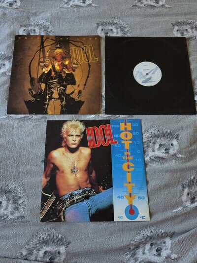 3 x 12" Vinyl Singles - Billy Idol - Excellent Condition Throughout