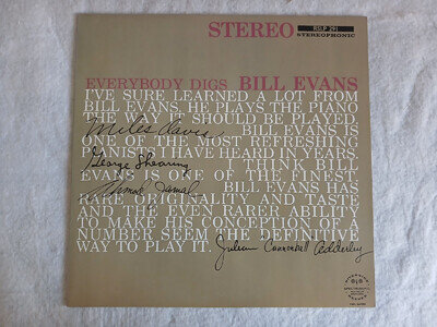 BILL EVANS TRIO "EVERYBODY DIGS BILL EVANS" POST BOP VINYL LP RECORDS