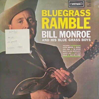 Bill Monroe & His Blue Grass Boys Bluegrass Ramble Vinyl Record VG+/VG HAT3014