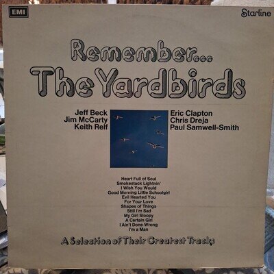 THE YARDBIRDS "REMEMBER..THE YARDBIRDS" VINYL LP 1981 VG+