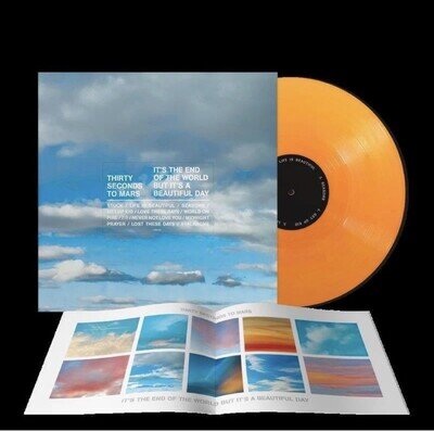 Thirty Seconds To Mars End Of The World Beautiful Day Orange Vinyl LP Rock NEW