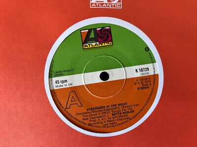 Bette Midler- Strangers On The NIght - Atlantic K 10729 - 1976 - Ex. Plays Great