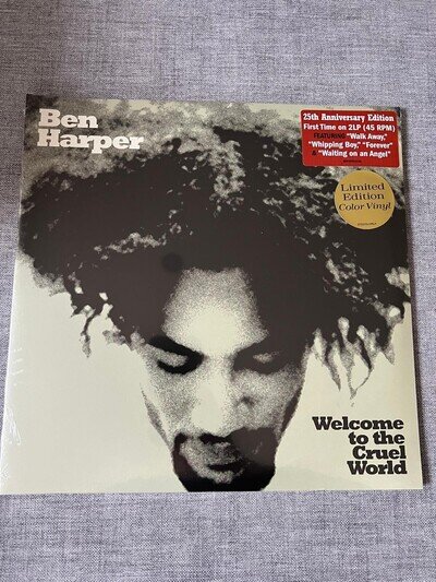 BEN HARPER - WELCOME TO THE CRUEL WORLD 25TH ANNI coloured Vinyl LP NEW SEALED