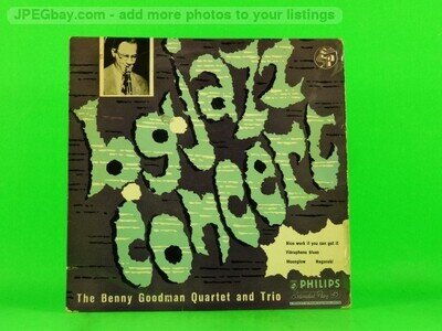 THE BENNY GOODMAN QUARTET AND TRIO B G JAZZ CONCERT (2) (147) 4 Track 7" Single