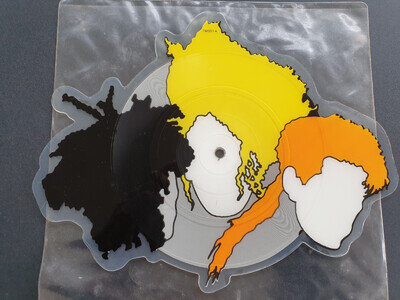THOMPSON TWINS - WATCHING 1983 UK PRESS 7" SHAPED VINYL RECORD PICTURE DISC EX