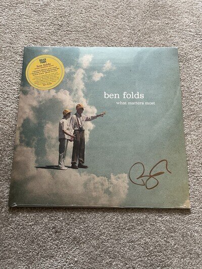 Ben Folds What Matters Most Gold Signed Vinyl with 7" Flexi LE /200