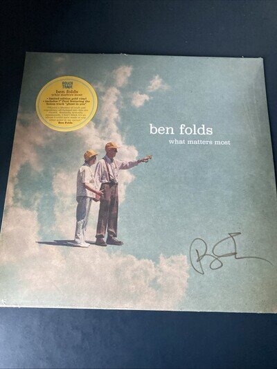 Ben Folds What Matters Most Gold Signed Vinyl with 7" Flexi LE /200