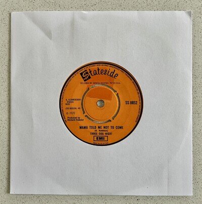 Three Dog Night - Mama Told Me Not To Come 7” Single VG+ Condition