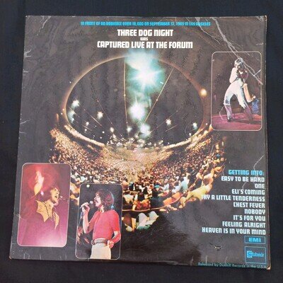 THREE DOG NIGHT- CAPTURED LIVE AT THE FORUM- SSL 5023 STATESIDE VINYL LP A1 B1