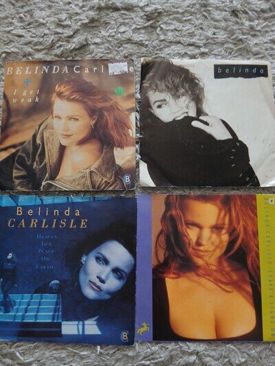 Belinda Carlisle 4 7" Singles - Circle In The Sand, Heaven Is A Place On Earth