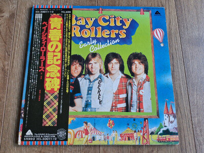 BAY CITY ROLLERS - EARLY COLLECTION 2LP 1977 OBI INSERTS JAPAN ARISTA EX