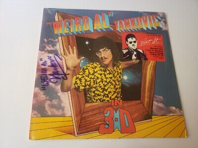 AUTOGRAPHED ON SHRINK 1984 EXCELLENT WEIRD AL YANKOVIC DOESN'T SMUDGE COVER ONLY