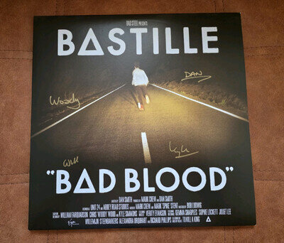 SIGNED Bastille - Bad Blood 12" Black Vinyl LP 2013 Virgin Records